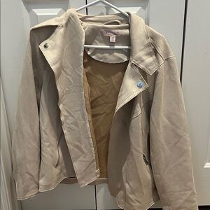 Philosophy Cream Leather Jacket
